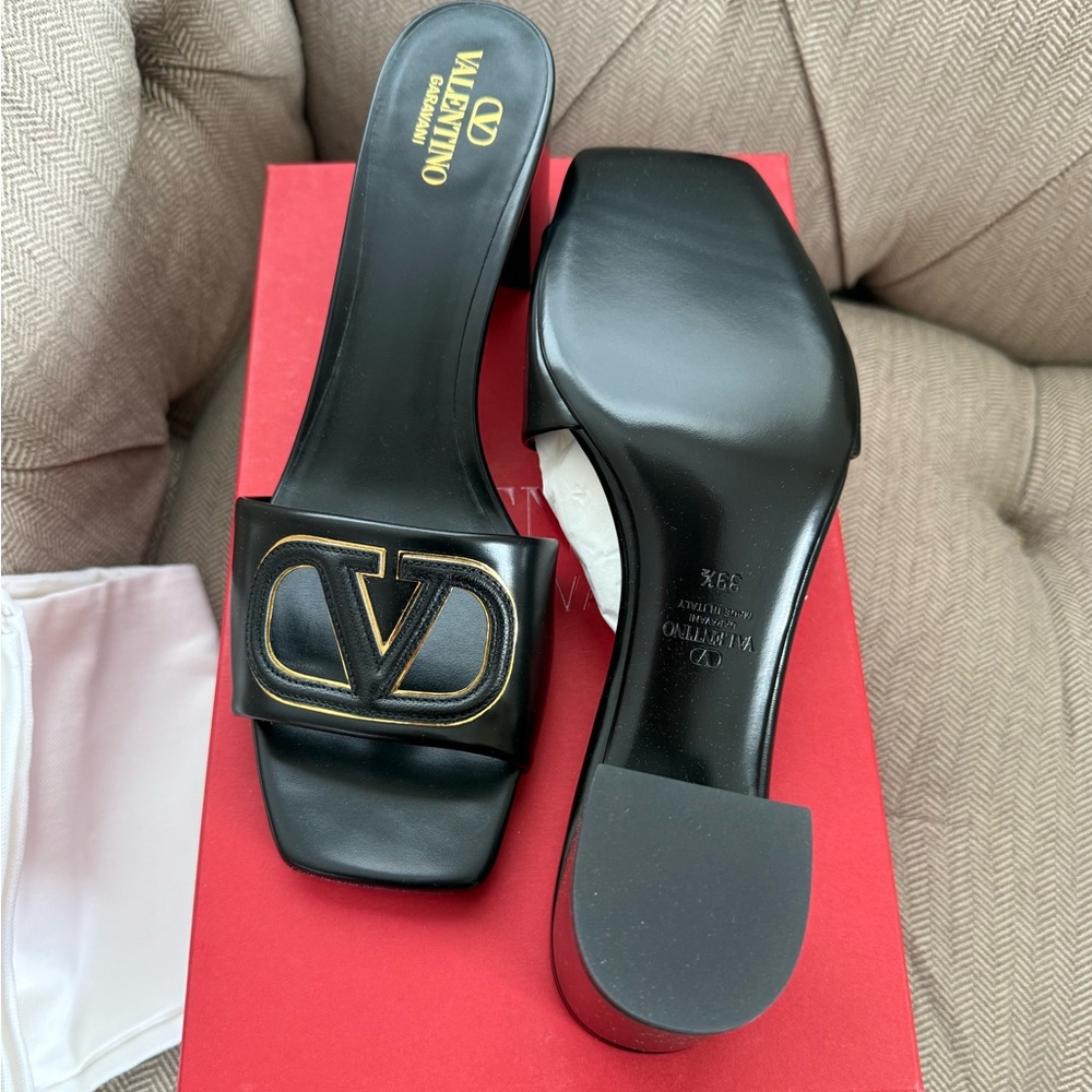 Valentino VLOGO 60 cutout leather mules